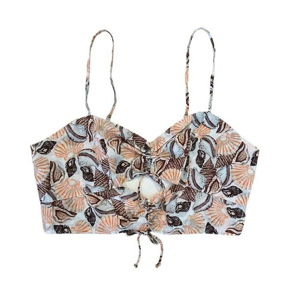 Urban Outfitters Seashell Cutout Crop Top Bralette - Picture 1 of 2